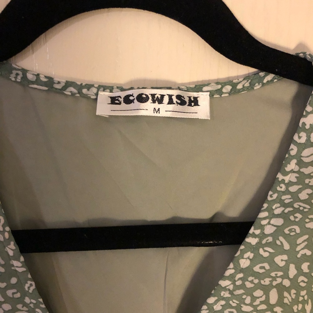 EcoWish Green Patterned Dress size M - Picture 3 of 8